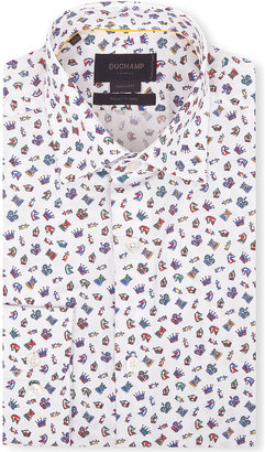 Duchamp Chess-print tailored shirt