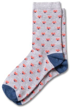 Oliver Bonas Grey Heart Socks