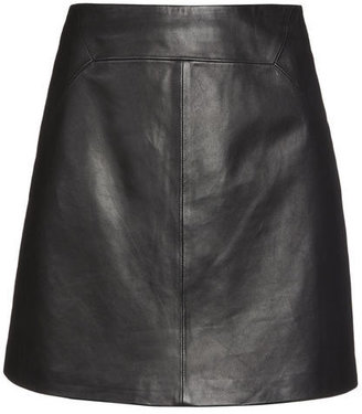 Whistles Leather Mini Skirt