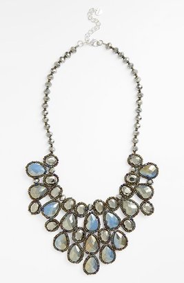 Nakamol Design Beaded Crystal Statement Necklace