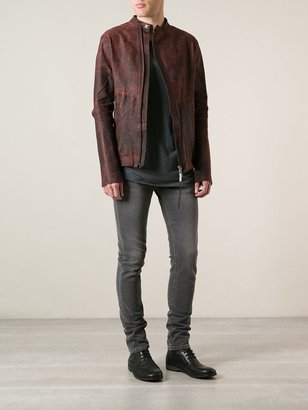 Isaac Sellam Experience Double Zip Distressed Jacket