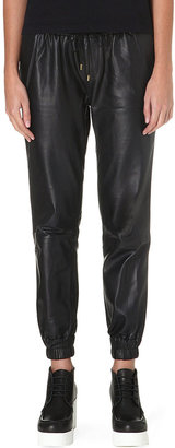 Paige Denim 1776 Paige Denim Leather Jadyn Jogging Trousers, Women's, Size: S, Black