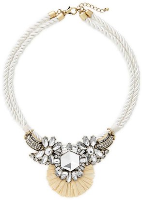 The Limited Faux Diamonds & Rope Statement Necklace