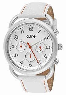 A Line a_line Women's AL-80012-02-WH-SSET Maya Stainless Steel Watch with Three Interchangeable Leather Bands