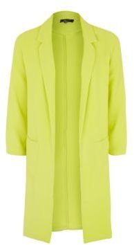 New Look Teens Neon Yellow Crepe Duster Coat