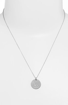 Nashelle Sterling Silver Initial Disc Necklace