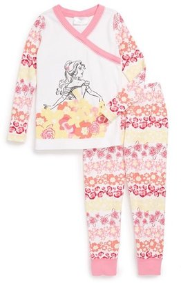 Hanna Andersson 'Disney - Belle' Two-Piece Organic Cotton Fitted Pajamas (Toddler Girls, Little Girls & Big Girls)