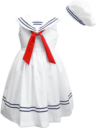 Jayne Copeland Girls Dress, Little Girls Sailor Dress and Beret