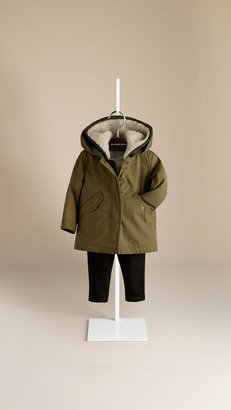 Burberry Shearling Detail Parka Jacket With Warmer