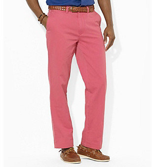 Polo Ralph Lauren Men's Red Flat-Front Chino Pants