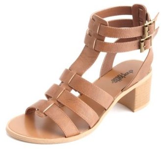 Charlotte Russe Low Heel T-Strap Gladiator Sandals