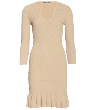 Alexander McQueen Textured stretch-knit dress