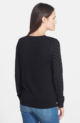 Halogen Studded Sleeve Sweater (Regular & Petite)
