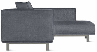 Design Within Reach Bilsby Sectional with Chaise in Leather, Left"