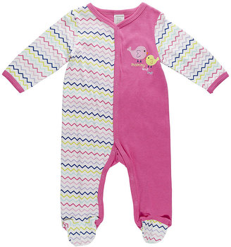 Cutie Pie Baby Pink Zigzag 'Mommy & Me' Bird Footie - Infant