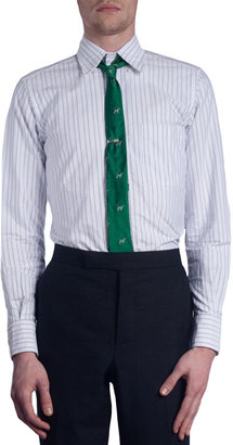 Thom Browne Shadow Stripe-Pattern Oxford Cloth Shirt