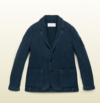 Gucci Kid's Cotton Piquet Single-Breasted Jacket