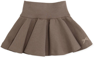 Lili Gaufrette La Recree Pleated Skirt, Dark Brown, Girls' 8-12