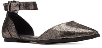 Forever 21 Metallic Ankle Strap Flats