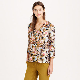J.Crew Collection gilded floral jacquard top