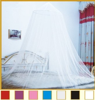 Octorose Round Hoop Bed Canopy Netting Mosquito Net Fit Crib, Twin, Full, Queen, King (Buttercream)