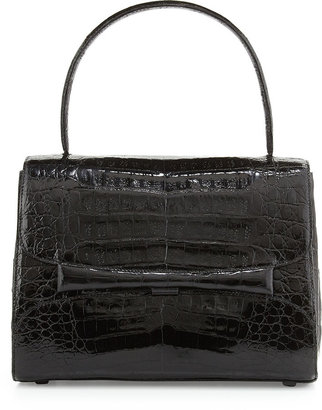 Nancy Gonzalez Kelly Medium Crocodile Handbag, Black