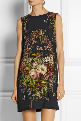 Dolce & Gabbana Floral-print crepe mini dress