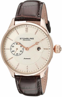 Stuhrling Original Men's 148B.3345K14 Classic Heritage Automatic Mechanical Date Rosetone Watch