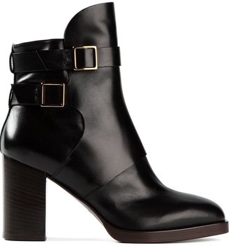 Tod's high-heeled buckled ankle boots