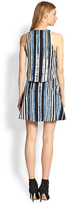 Parker Chelsea Striped Silk Dress