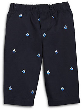 Hartstrings Infant's Sailboat Embroidered Twill Pants