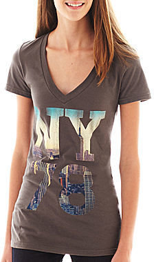 JCPenney Asstd National Brand NY 78 Short-Sleeve Graphic Tee