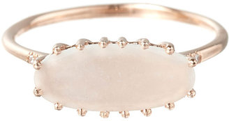 Suzanne Kalan Rose Gold White Moonstone Oval Ring
