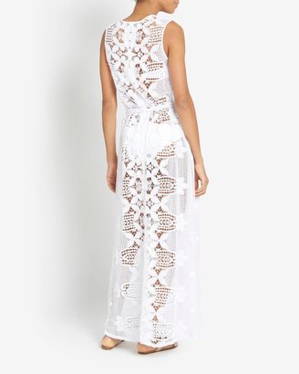 Miguelina Lupita Embroidered Lace Sleeveless Dress