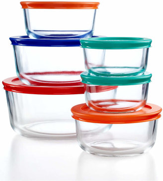 Pyrex 12 Piece Simply Store Set with Colored Lids