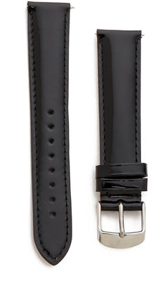 Michele 18mm Patent Leather Watch Strap