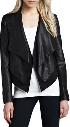 Neiman Marcus Cusp by Layered Ponte/Leather Jacket