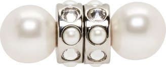 Givenchy White Pearl Magnetic Stud Earrings