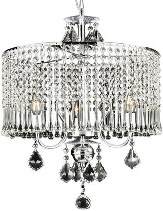 Gallery 3-Light Chrome and Crystal Chandelier - Crystal Shade