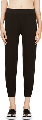 Nina Ricci Black Cropped Silk Crepe Trousers