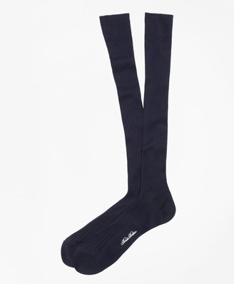 Brooks Brothers Pima Sized Over-the-Calf Socks