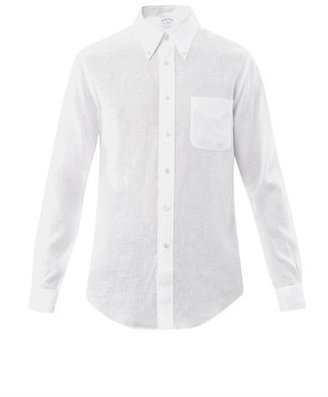 Brooks Brothers Button down-collar linen shirt