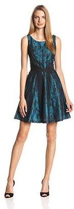 Jessica Simpson Women's Sleeveless Lace Fit-and-Flare Dress