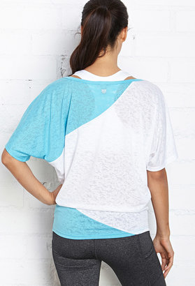 Forever 21 SPORT Relaxed Colorblocked Studio Top