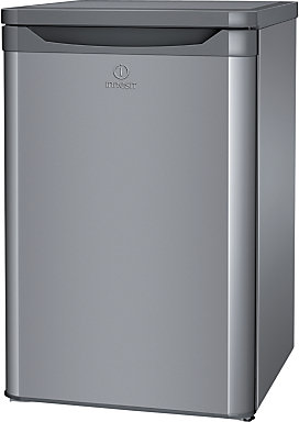 Indesit TFAA10SI Fridge with Freezer Compartment, A+ Energy Rating, 55cm Wide, Silver