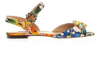 Dolce & Gabbana Bianca floral-brocade sandals
