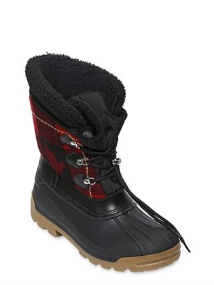 DSquared 1090 Tartan Wool And Rubber Snow Boots