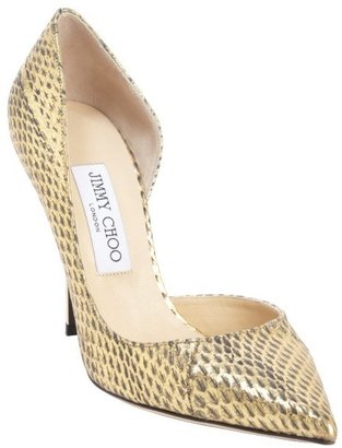 Jimmy Choo gold leather 'Willis' pointed toe pumps