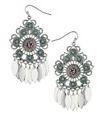 Dorothy Perkins Womens Ethnic silver drop earring- Silver
