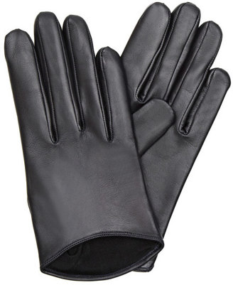 Imoni Short Leather Gloves Navy